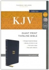 KJV Thinline Giant Print Bible, Comfort Print - Black Leathersoft